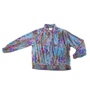 Vintage 90s Alfred Dunner Abstract Print Lightweight Shirt